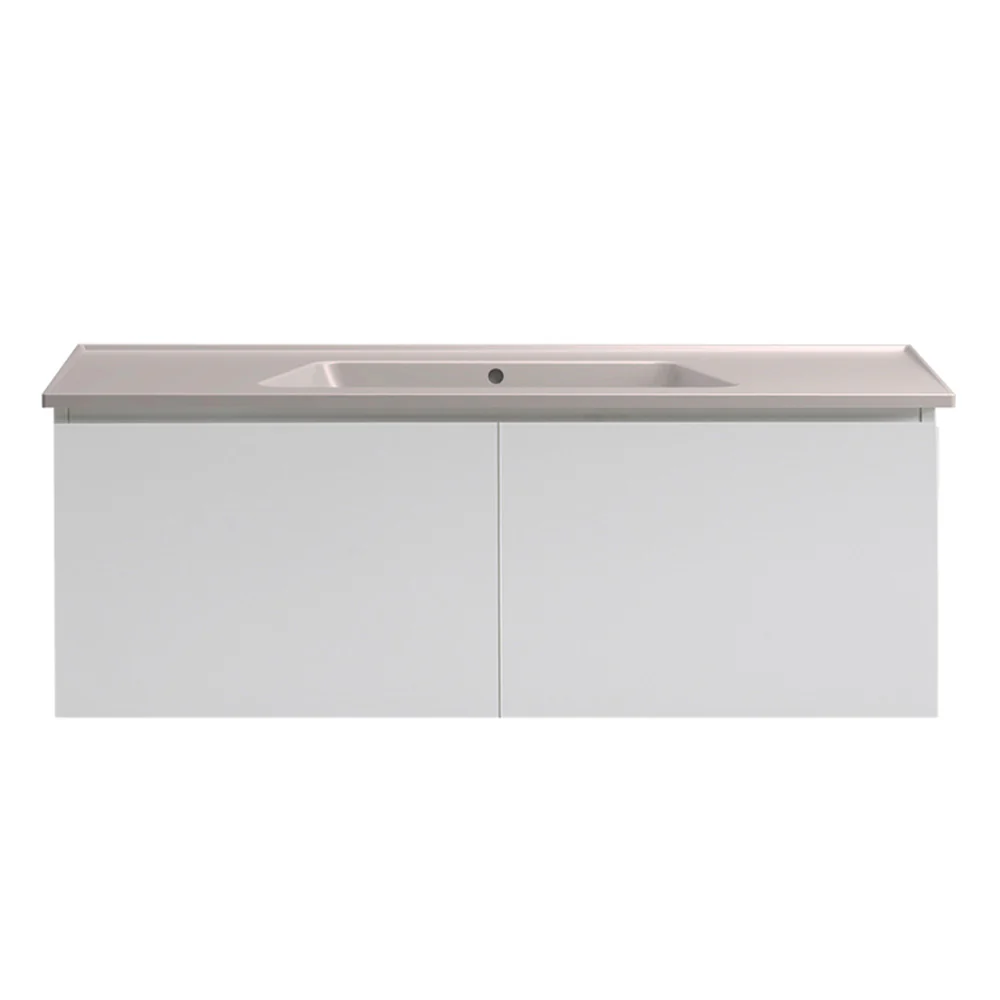 Bloom 1200 Wall Cabinet Matt White with Italian Ceramic Wash Basin - Image 3