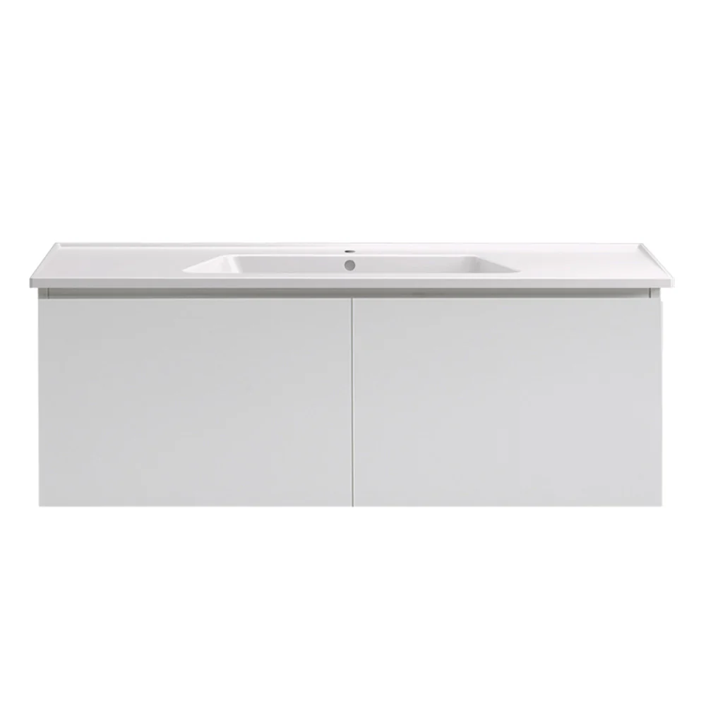 Bloom 1200 Wall Cabinet Matt White with Italian Ceramic Wash Basin - Image 7