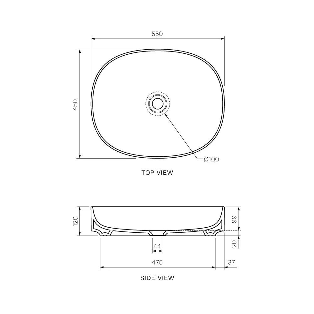 Drop Bench Basin (55x45x12H) - Image 8