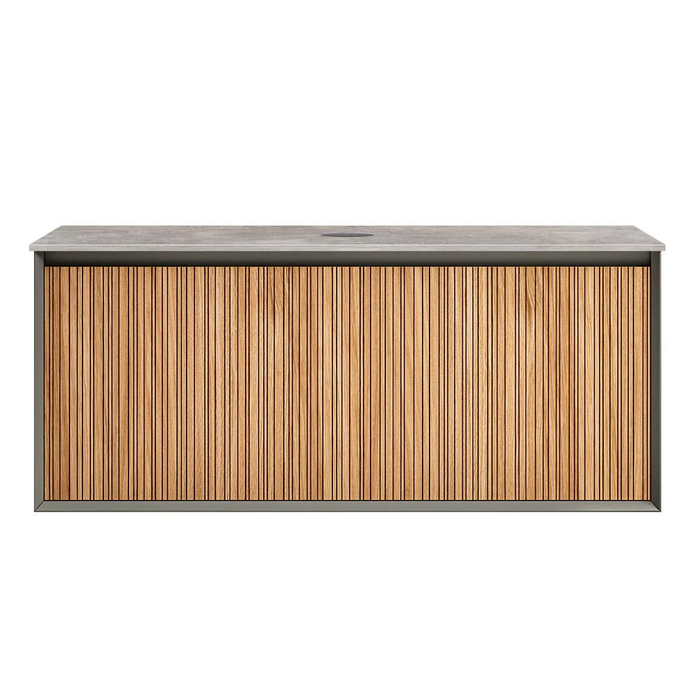 Jazz 1200 Wall Cabinet RN Matt Black with Italian Porcelain Top - Image 3