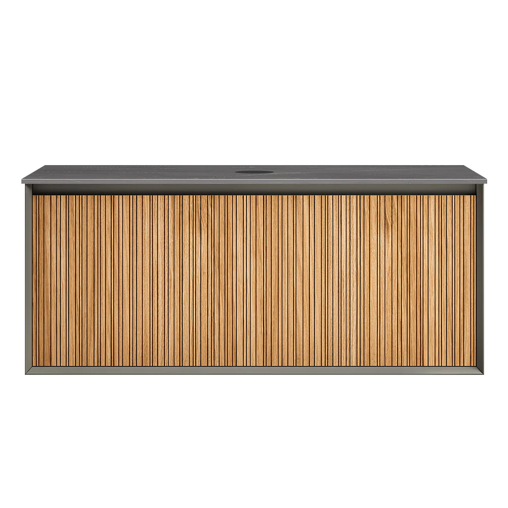 Jazz 1200 Wall Cabinet RN Matt Black with Italian Porcelain Top - Image 4