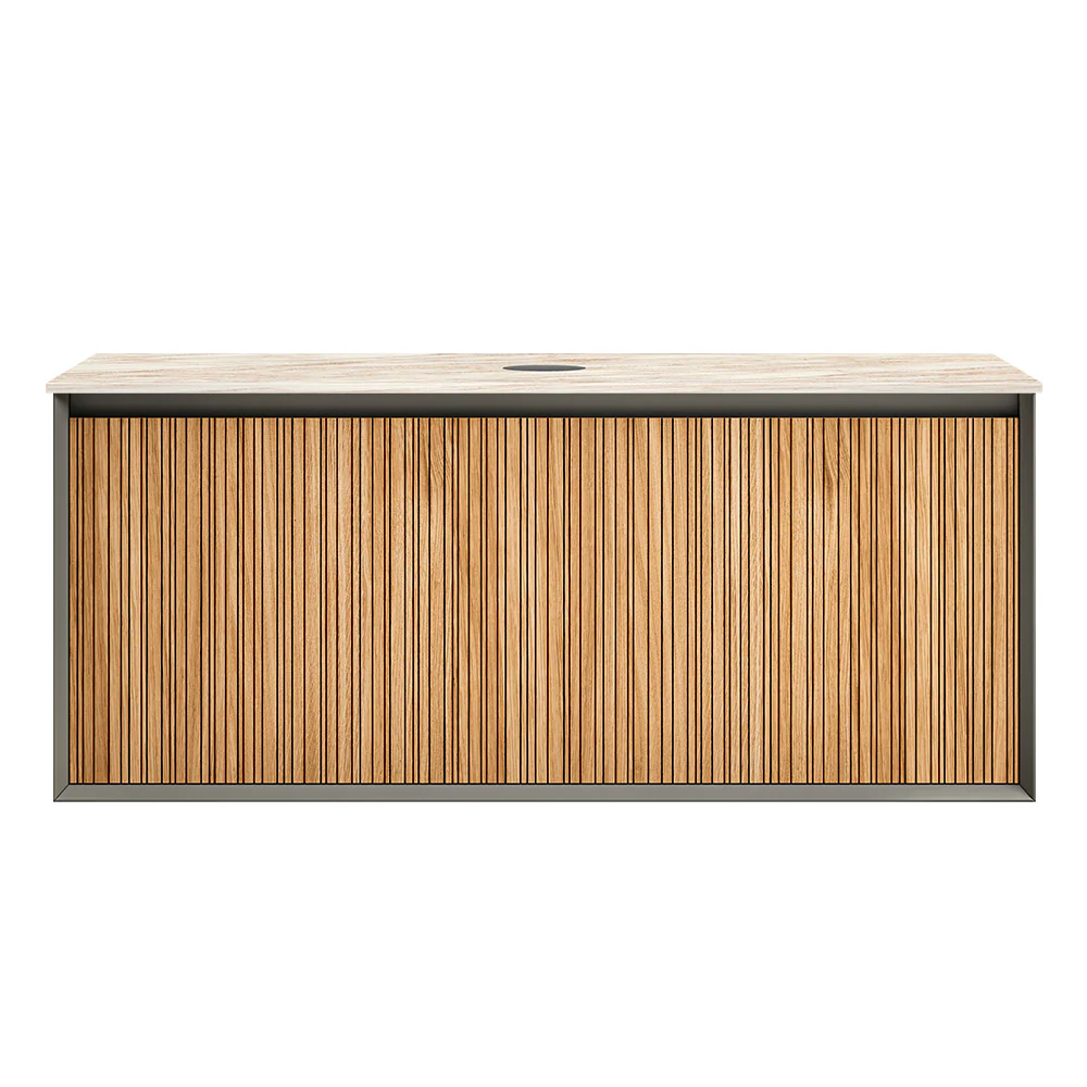 Jazz 1200 Wall Cabinet RN Matt Black with Italian Porcelain Top - Image 5