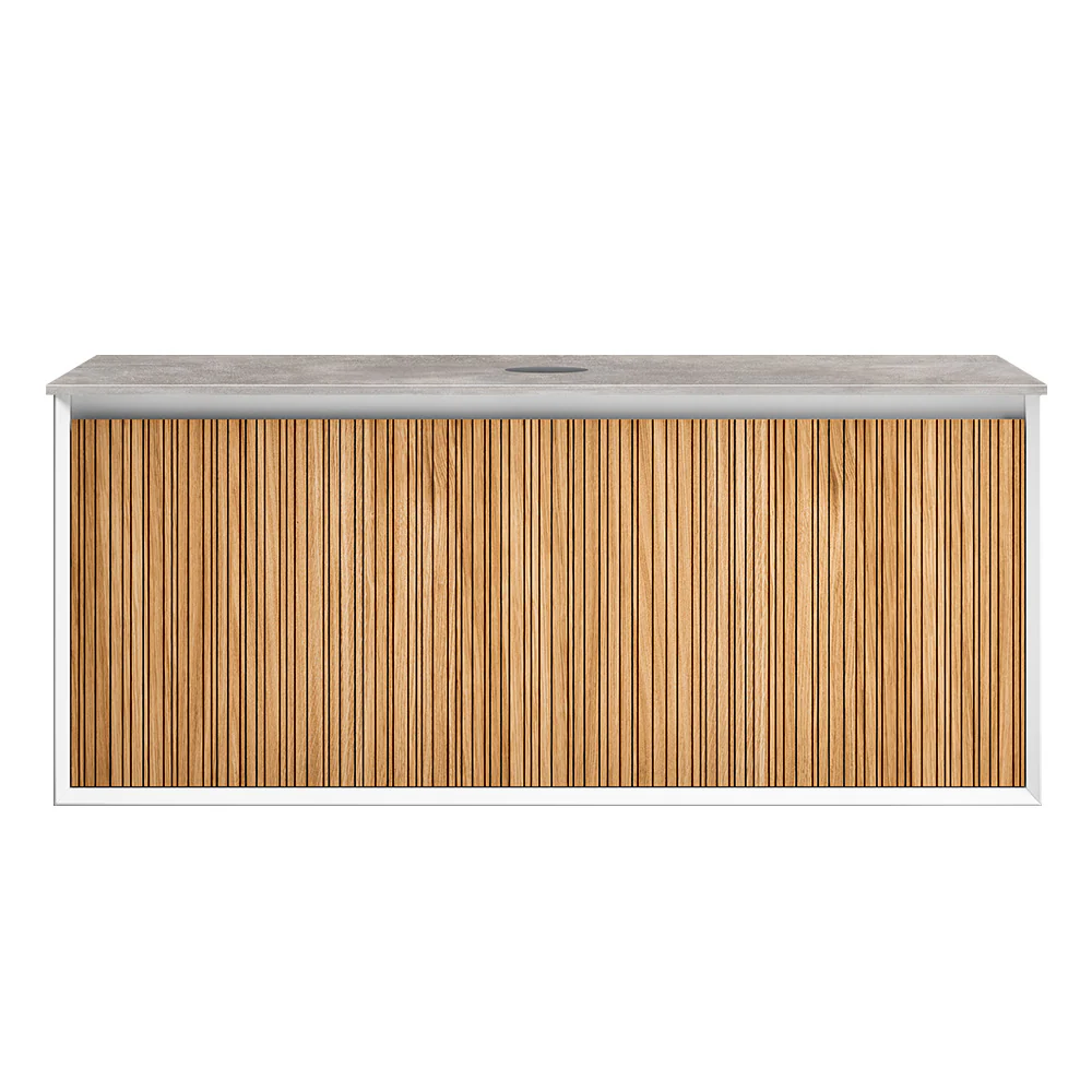 Jazz 1200 Wall Cabinet RN Matt White with Italian Porcelain Top - Image 3