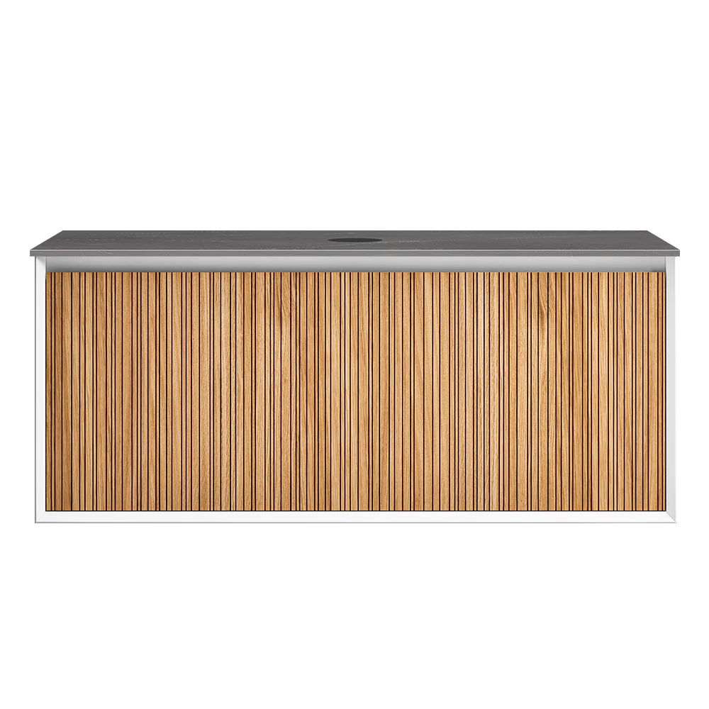 Jazz 1200 Wall Cabinet RN Matt White with Italian Porcelain Top - Image 4