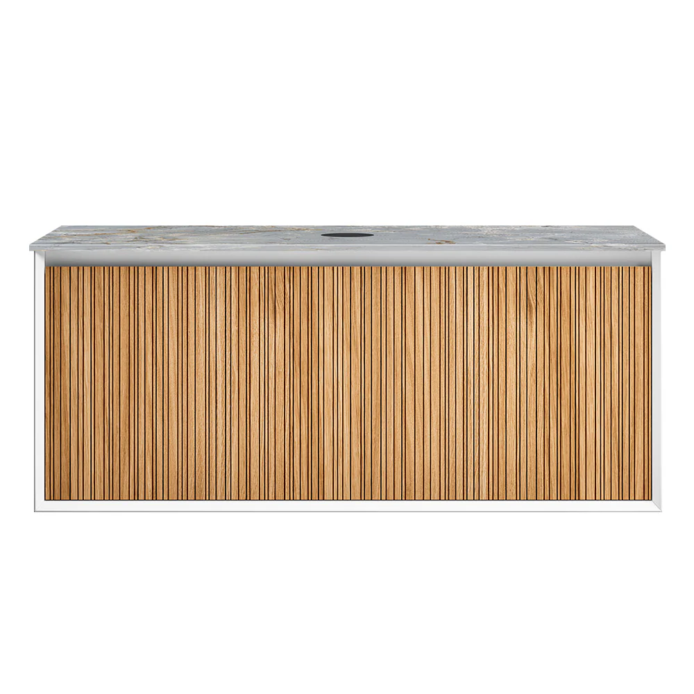 Jazz 1200 Wall Cabinet RN Matt White with Italian Porcelain Top - Image 6