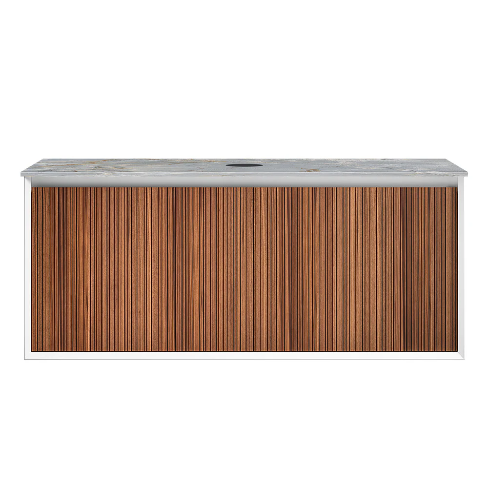 Jazz 1200 Wall Cabinet WN Matt White with Italian Porcelain Top - Image 6