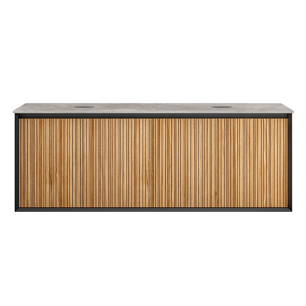 Jazz 1400 Wall Cabinet RN Matt Black with Italian Porcelain Top - Image 3