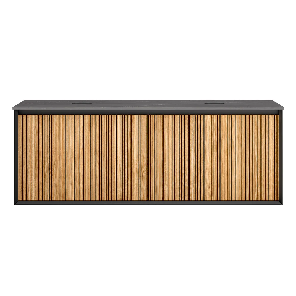 Jazz 1400 Wall Cabinet RN Matt Black with Italian Porcelain Top - Image 4