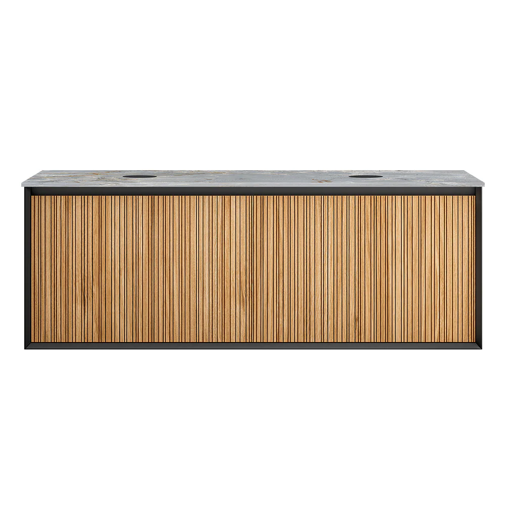 Jazz 1400 Wall Cabinet RN Matt Black with Italian Porcelain Top - Image 6