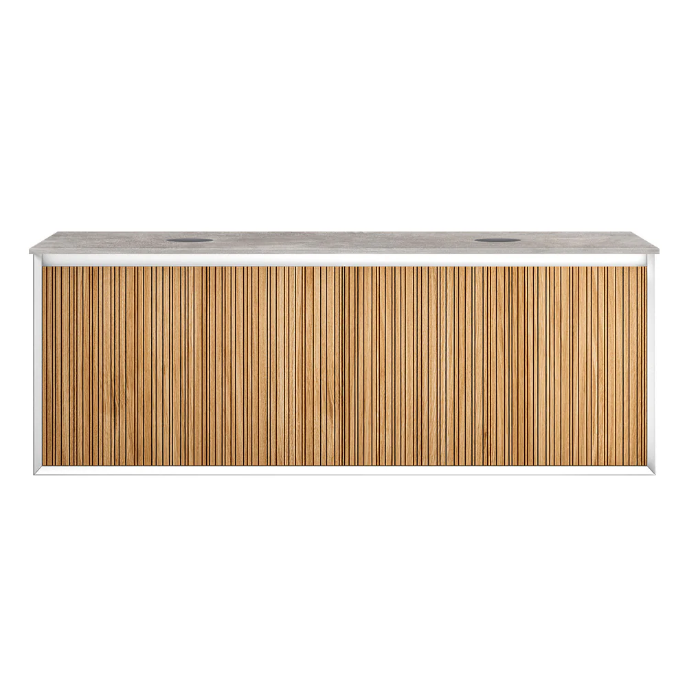Jazz 1400 Wall Cabinet RN Matt White with Italian Porcelain Top - Image 3