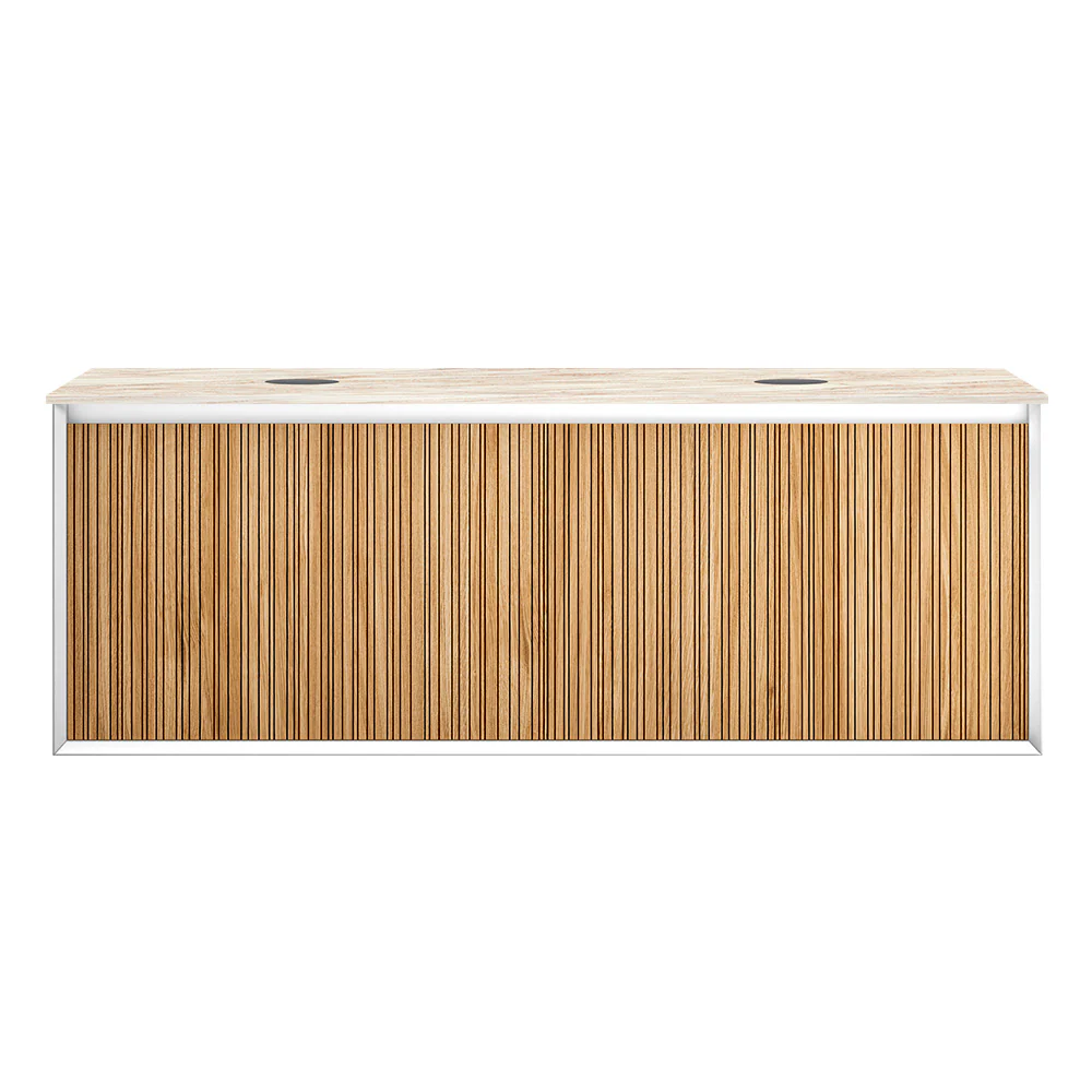 Jazz 1400 Wall Cabinet RN Matt White with Italian Porcelain Top - Image 5
