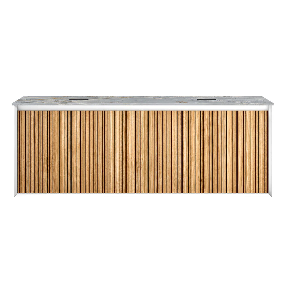 Jazz 1400 Wall Cabinet RN Matt White with Italian Porcelain Top - Image 6