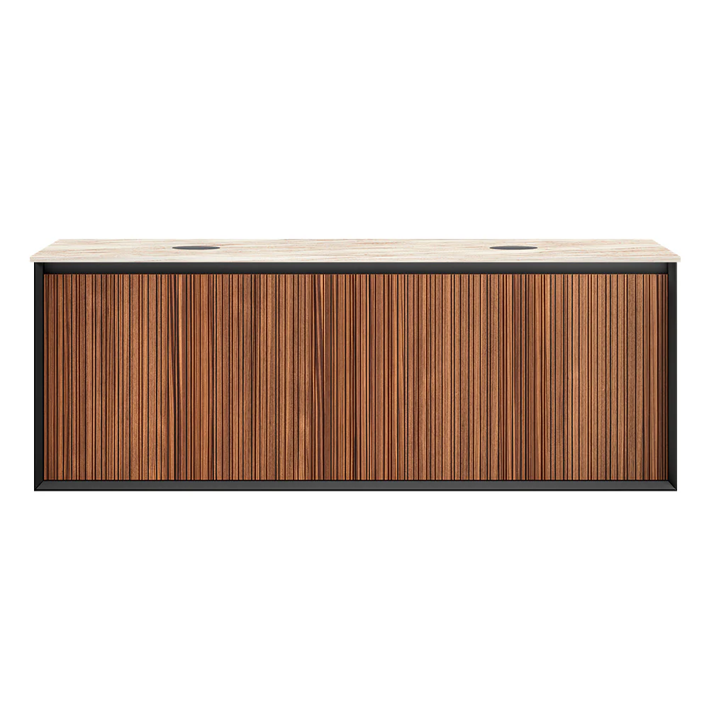 Jazz 1400 Wall Cabinet WN Matt Black with Italian Porcelain Top - Image 5