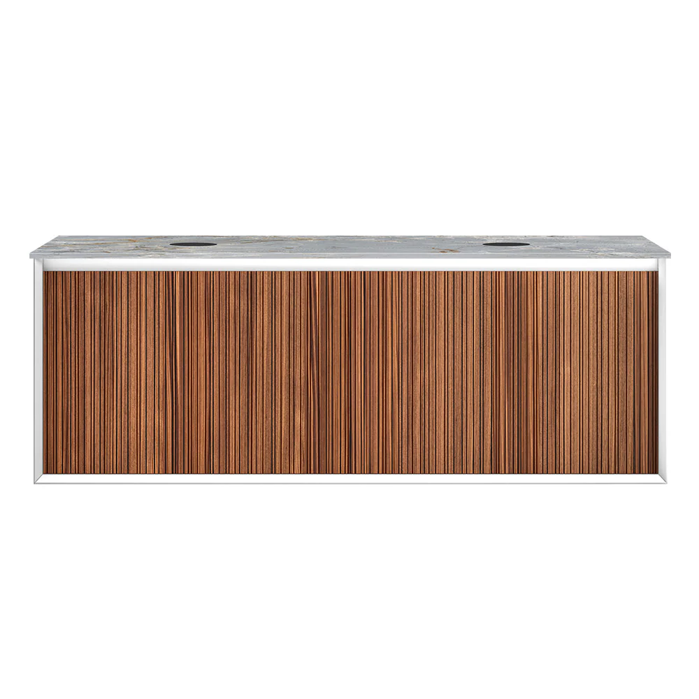 Jazz 1400 Wall Cabinet WN Matt White with Italian Porcelain Top - Image 6