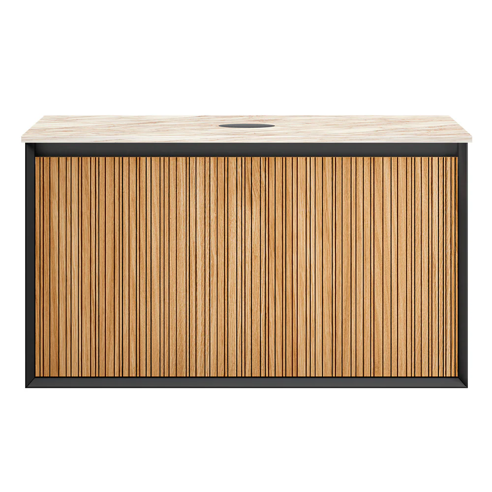 Jazz 900 Wall Cabinet RN Matt Black with Italian Porcelain Top - Image 5