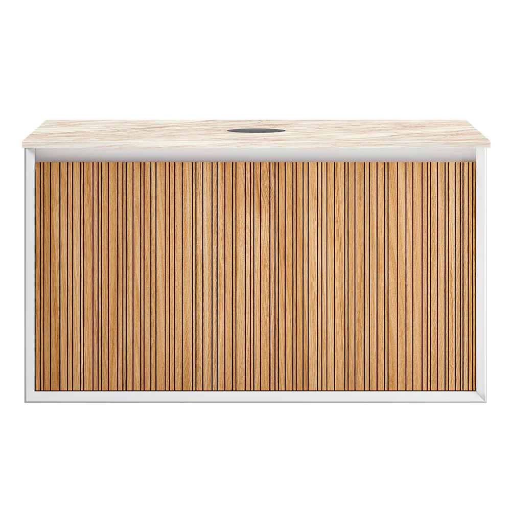 Jazz 900 Wall Cabinet RN Matt White with Italian Porcelain Top - Image 5