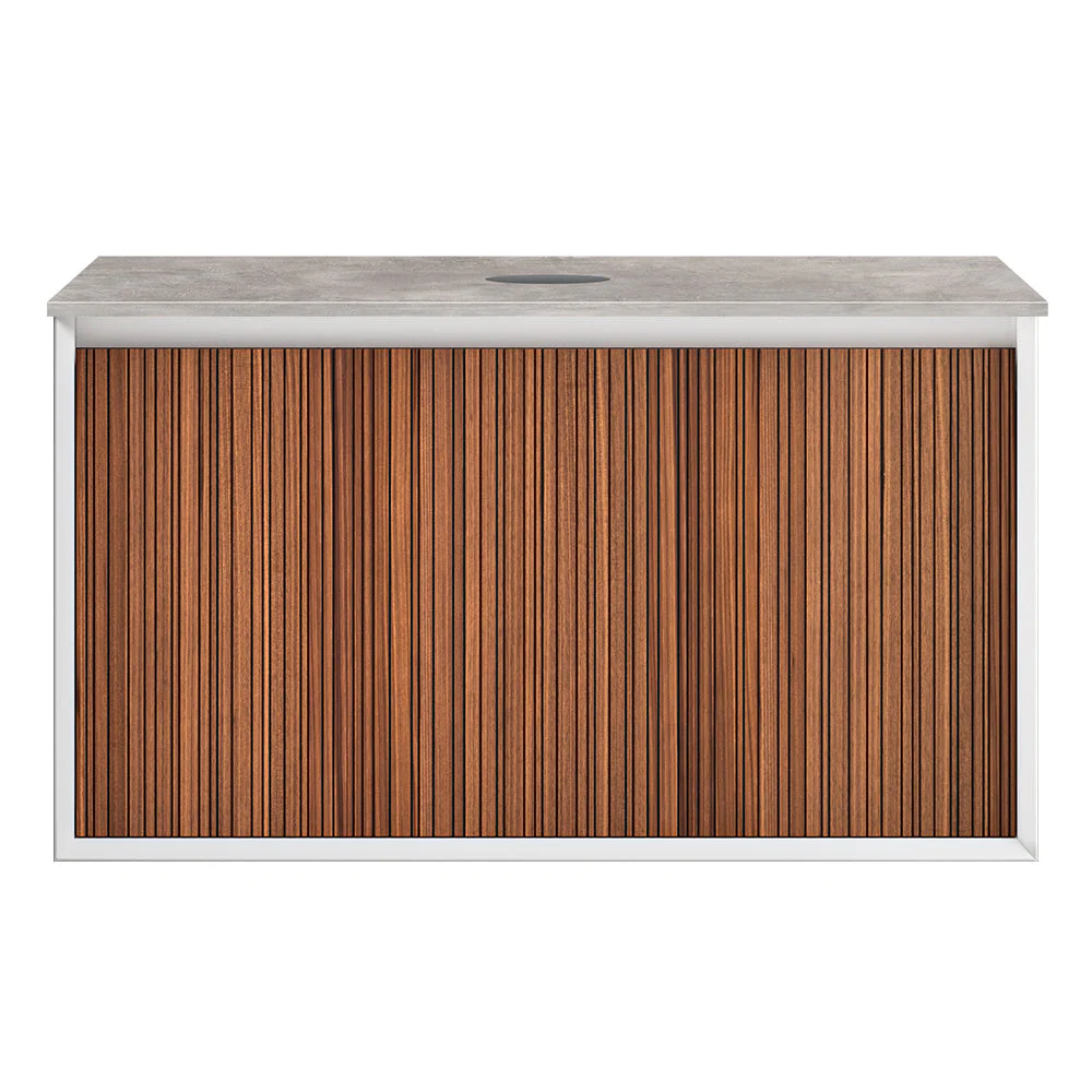 Jazz 900 Wall Cabinet WN Matt White with Italian Porcelain Top - Image 3