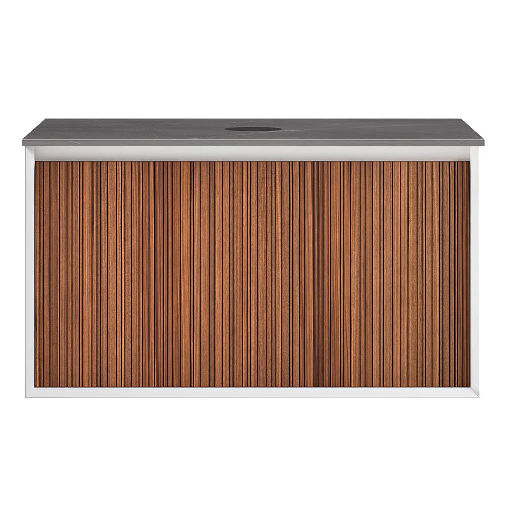 Jazz 900 Wall Cabinet WN Matt White with Italian Porcelain Top - Image 4