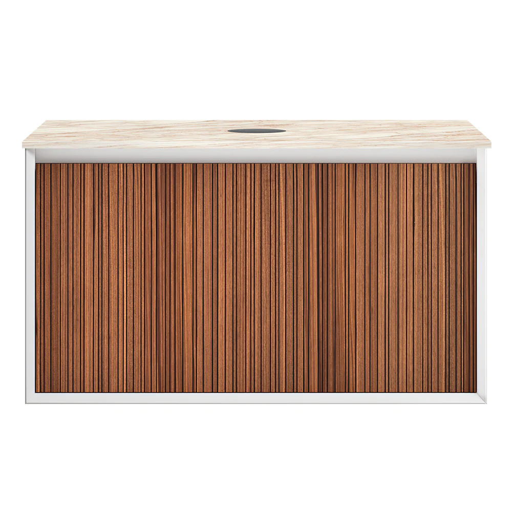 Jazz 900 Wall Cabinet WN Matt White with Italian Porcelain Top - Image 5