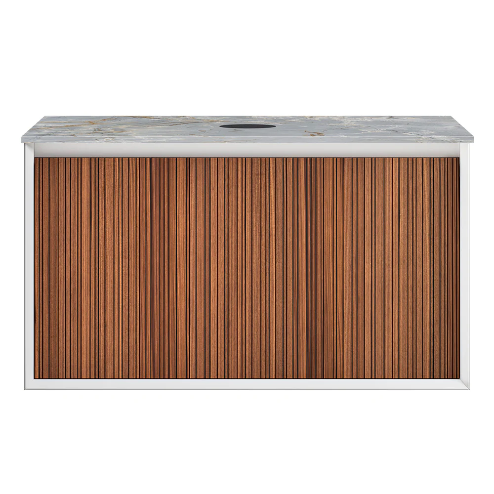 Jazz 900 Wall Cabinet WN Matt White with Italian Porcelain Top - Image 6