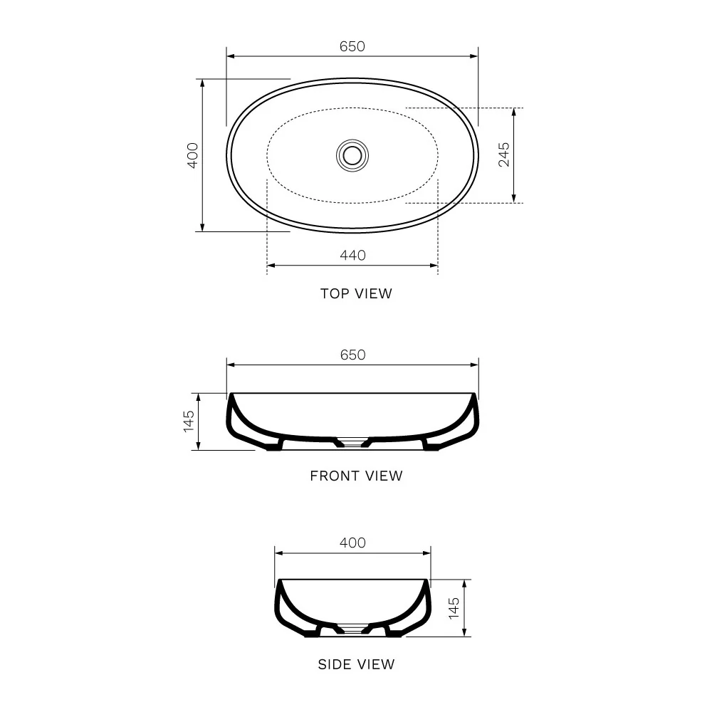 Oblo Bench Basin (65x40x15H) - Image 10