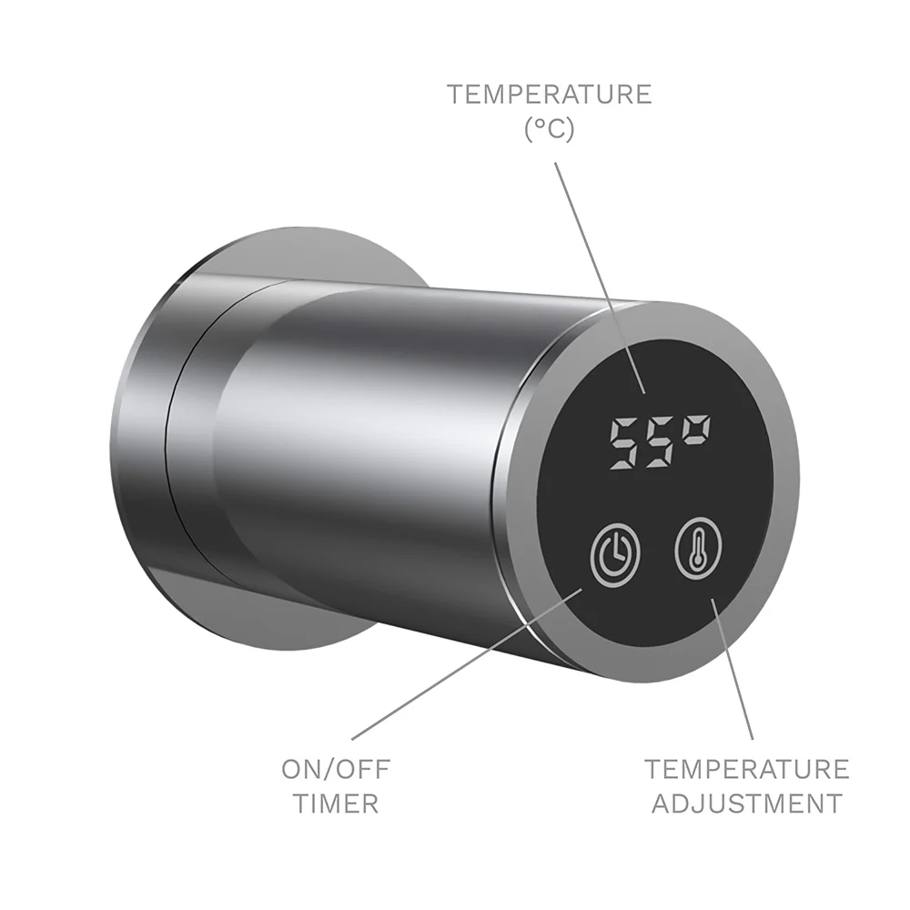 Tondo Heated Towel Rail 2 Bars 600mm with Controller - Image 7